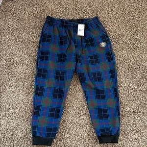 Jordan Plaid joggers in Blue, green & red 2XL nwt